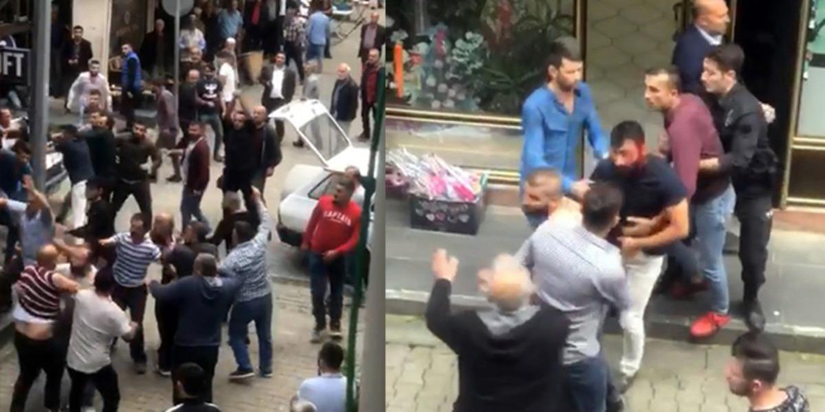 Trafikte &lsquo;yol verme' kavgası: Yumruklar havada u&ccedil;uştu