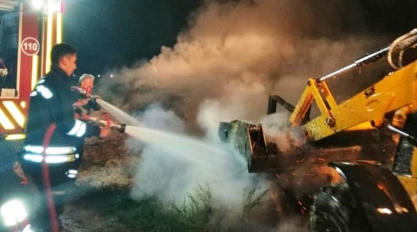 Aydın&rsquo;daki yangında 700 paket saman zarar g&ouml;rd&uuml;