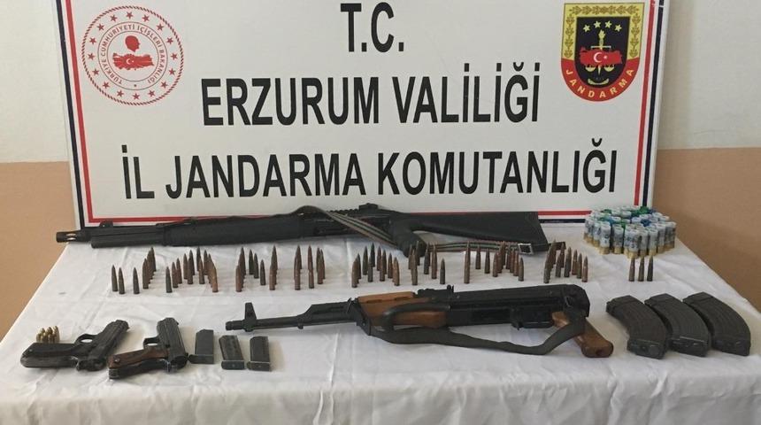 Erzurum&rsquo;da ka&ccedil;ak silah operasyonu