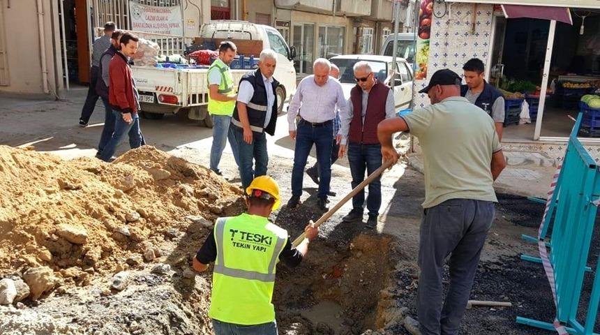 TESKİ Genel M&uuml;d&uuml;r&uuml; İ&ccedil;&ouml;z&rsquo;den alt yapı &ccedil;alışması a&ccedil;ıklaması