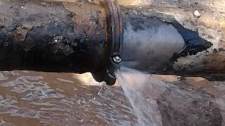 Gürlevik ana isale hattında onarım çalışması devam ediyor