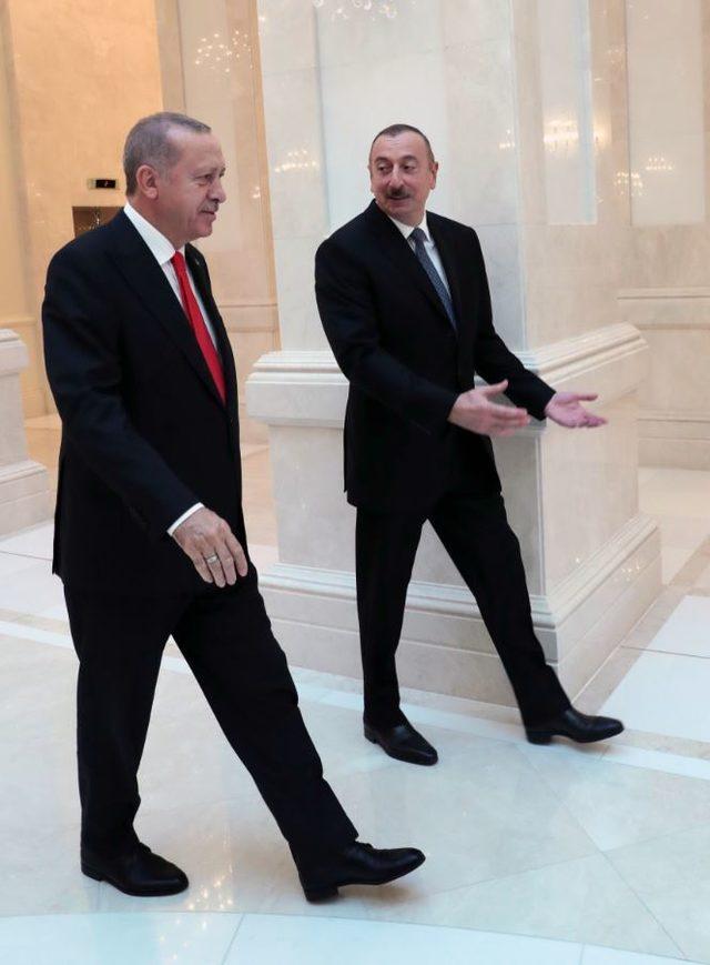 Erdoğan, Azerbaycan Cumhurbaşkanı İlham Aliyev ile görüştü
