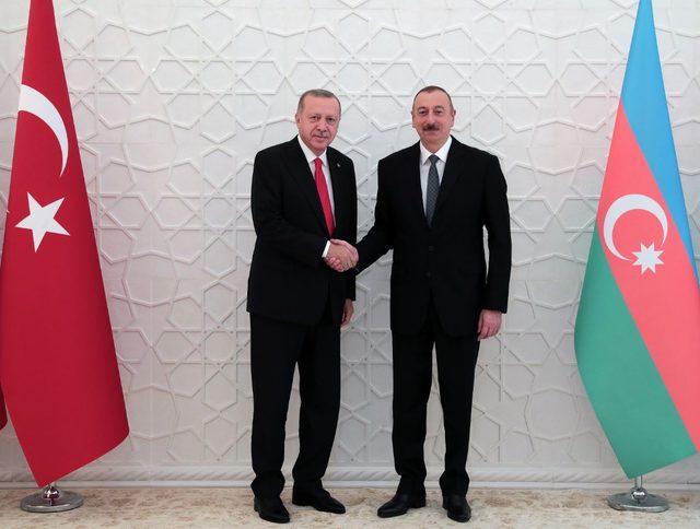 Erdoğan, Azerbaycan Cumhurbaşkanı İlham Aliyev ile görüştü