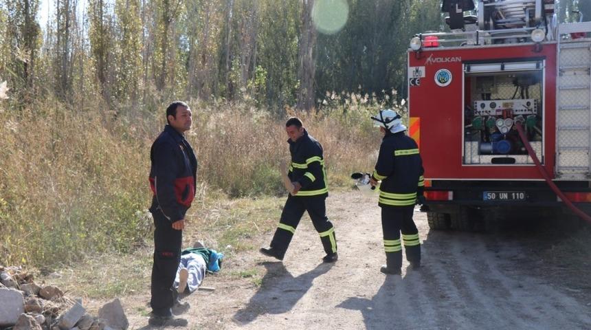 Ürgüp Belediye İtfaiyesinden uygulamalı tatbikat