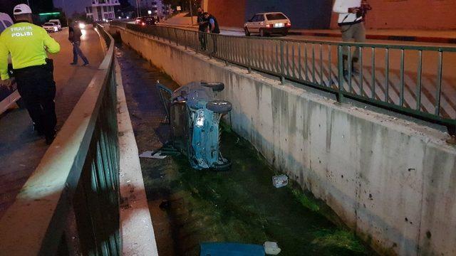 Karabük’te otomobil su kanalına düştü: 1 yaralı