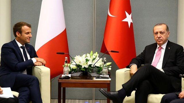 Cumhurbaşkanı Erdoğan, Fransa Cumhurbaşkanı Macron ile görüştü