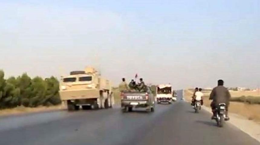 Ayn el Arab'ı terkeden ABD askerleri ile Suriye ordusu karşılaştı