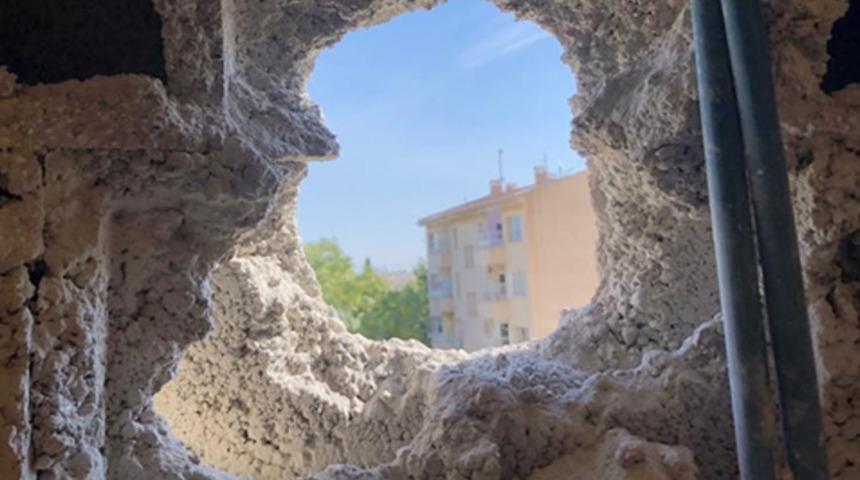 Ceylanpınar'da gazetecilerin ve doktorların kaldığı otele havan düştü