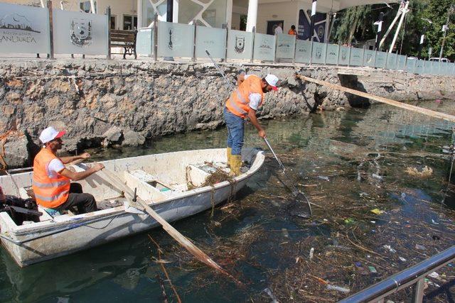 Büyükşehir Fırat Nehri’ni temizliyor