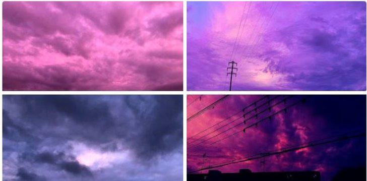 Hagibis tayfunundan önce gökyüzü mora boyanmış! G4