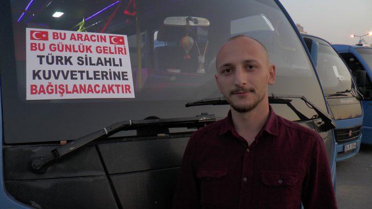 Minibüs şoföründen Barış Pınarı Harekatı'na kampanyalı destek G1
