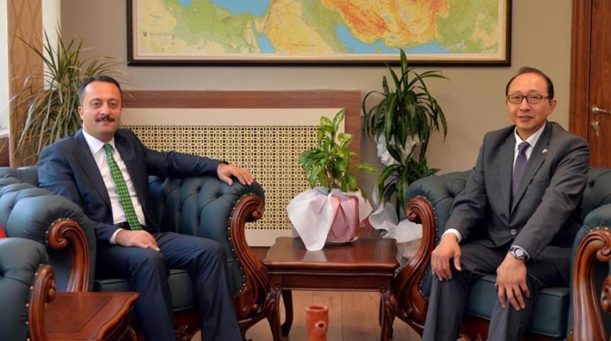 Japon Başkonsolos Nıshımakı&rsquo;dan Vali Şent&uuml;rk&rsquo;e ziyaret