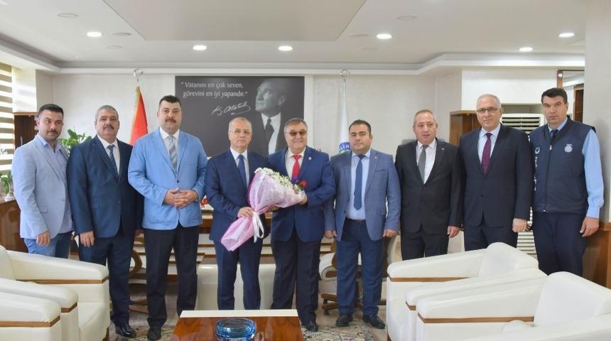 T&uuml;rk Yerel Hizmet-Sen&rsquo;den Başkan Kayda&rsquo;ya ziyaret