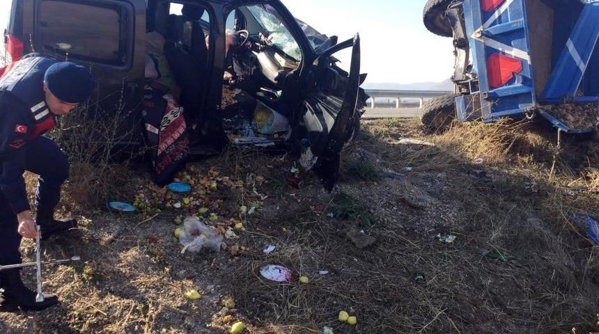 Amasya&rsquo;da trafik kazası: 2 yaralı