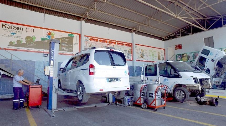 MESKİ ara&ccedil;larının bakım ve onarımını kendisi yapıyor