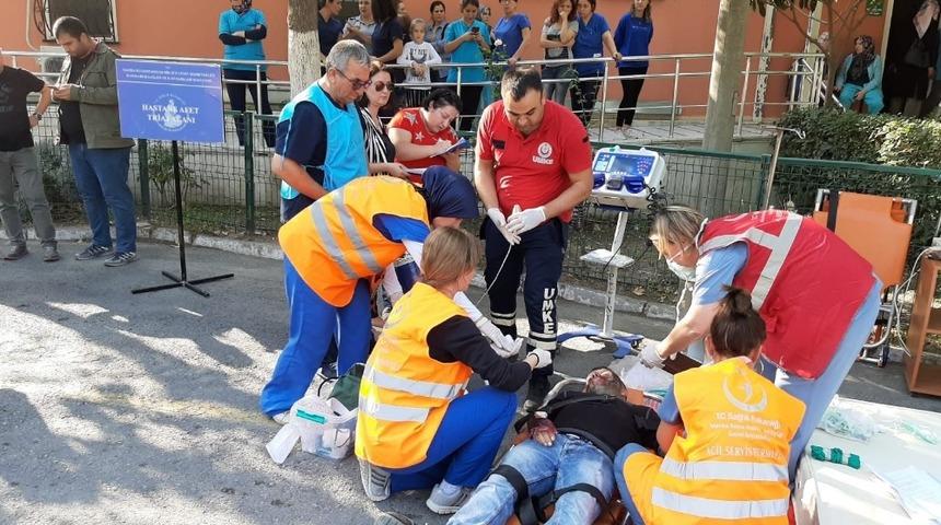 Manisa Ruh Sağlığı ve Hastalıkları Hastanesinde tatbikat