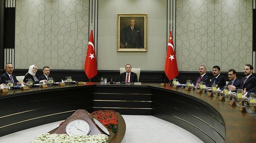Cumhurbaşkanı Erdoğan başkanlığında Cumhurbaşkanlığı Kabinesi toplandı