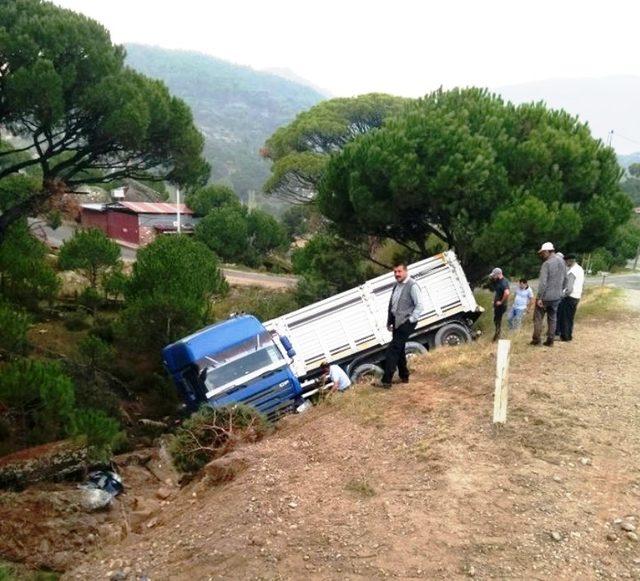 Aydın’da yağış kazaya neden oldu