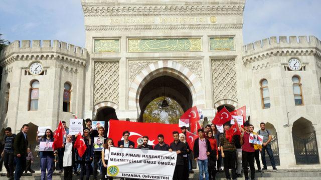 İstanbul Üniversitesi öğrencilerinden Barış Pınarı Harekatı’na destek