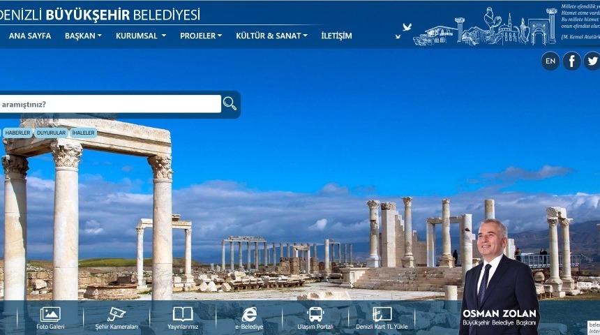 Denizli Büyükşehir Belediyesi’nin web sitesi yeni yüzüyle hizmette