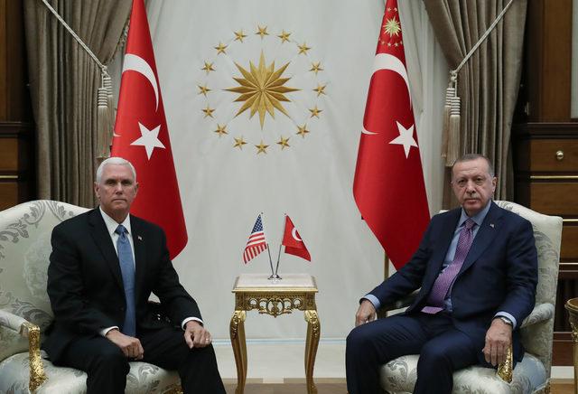 Erdoğan, ABD Başkan Yardımcısı Pence ile bir araya geldi (2)