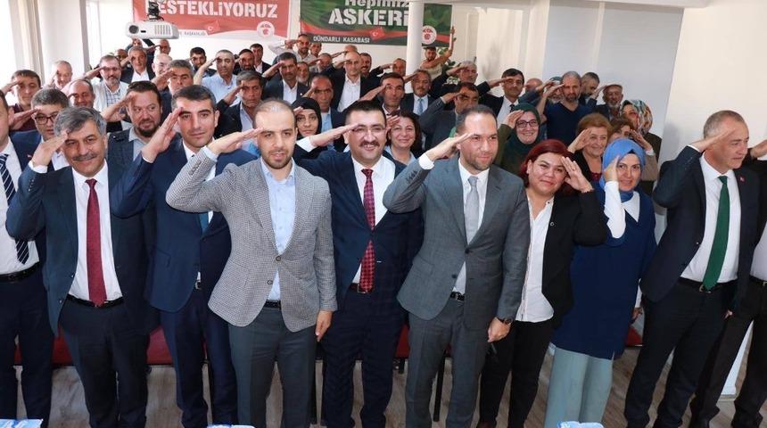 Niğde&rsquo;de Belediye Başkanları ve Meclis &uuml;yelerinden harekata destek