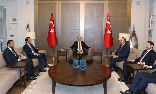 Cumhurbaşkanı Erdoğan Katar Başbakan Yardımcısı ve Dışişleri Bakanı Sani'yi kabul etti