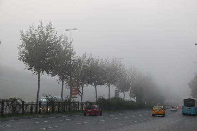 İstanbul'da sis etkili oluyor (2)