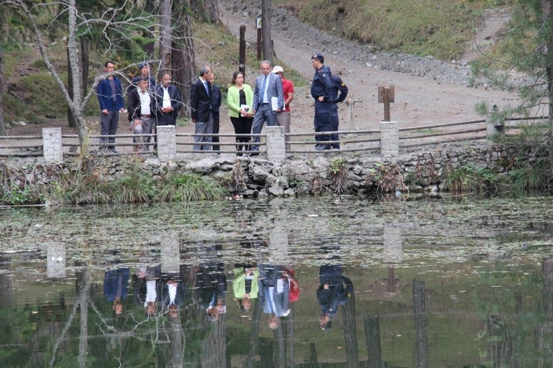 Kaymakam Pişkin, Dipsizg&ouml;l Tabiat Parkı&rsquo;nda incelemelerde bulundu