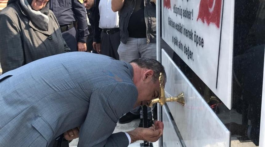 Burhaniye&rsquo;de Şehit Y&uuml;zbaşı Aşık i&ccedil;in &ccedil;eşme yaptırıldı