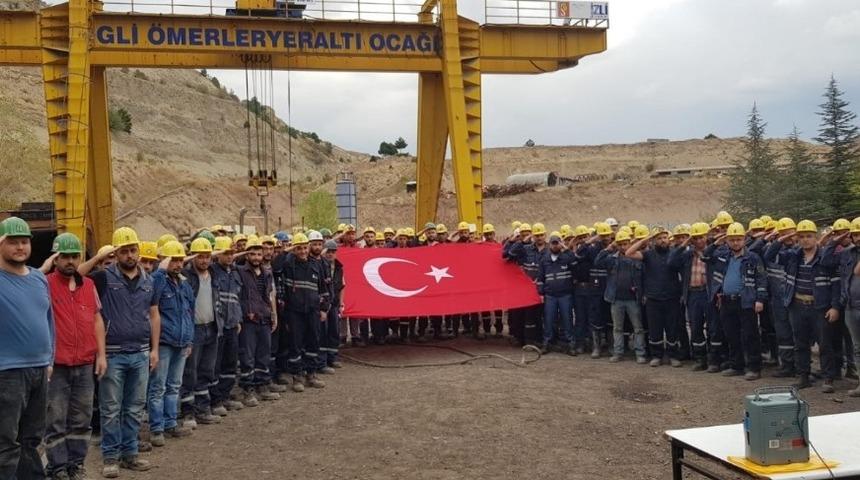 Kömür işçilerinden askerlere çin dua