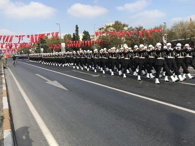 Vatan Caddesi'nde Cumhuriyet Bayramı tören provası