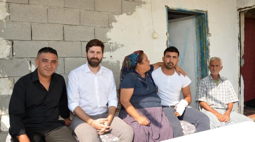 Boltaç, Barış Pınarı Harekatında yaralanan Tarsuslu askeri ziyaret etti