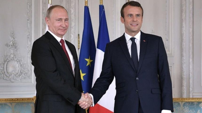 Putin ve Macron telefonda Suriye'yi görüştü