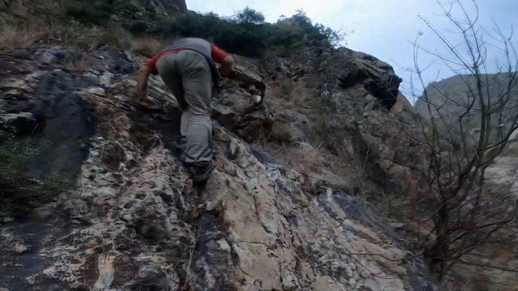 Karabük'te drone kurtarma operasyonu! Uçuruma tırmandılar G1