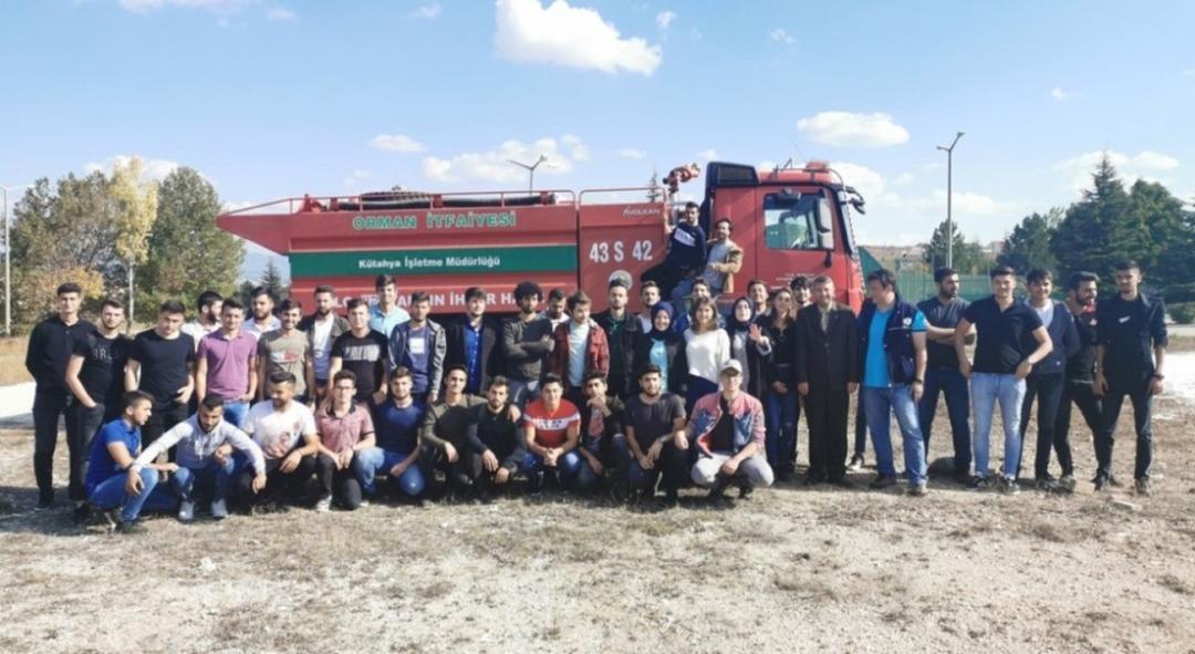 DP&Uuml; KTBMYO&rsquo;da Orman Yangınları Uygulamalı Eğitimi