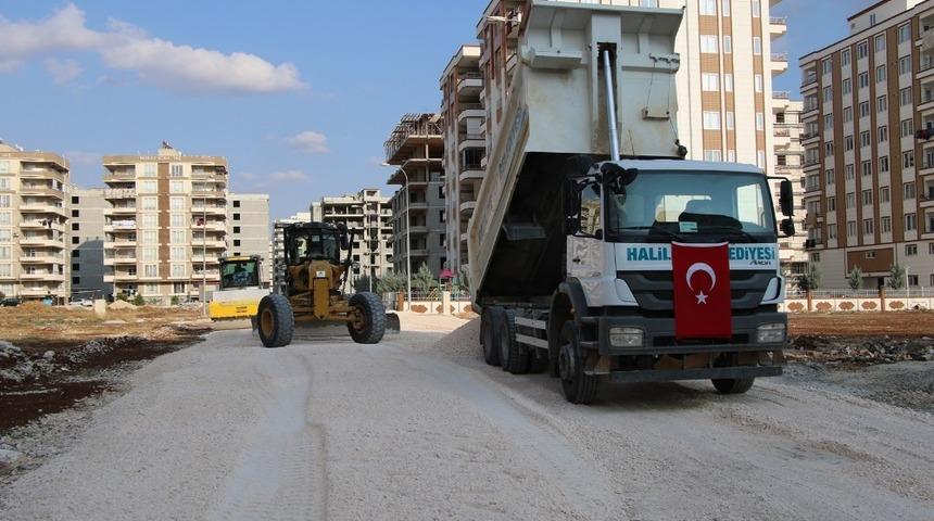 Haliliye&rsquo;de yeni yol yapım &ccedil;alışması