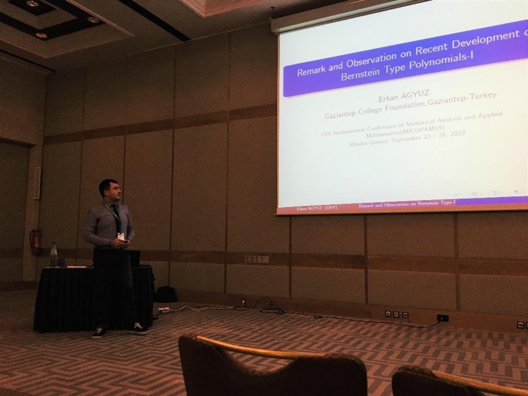 GKV&rsquo;li Dr. Erkan Ağy&uuml;z &rsquo;Uluslararası Matematik Konferansı&rsquo;nda