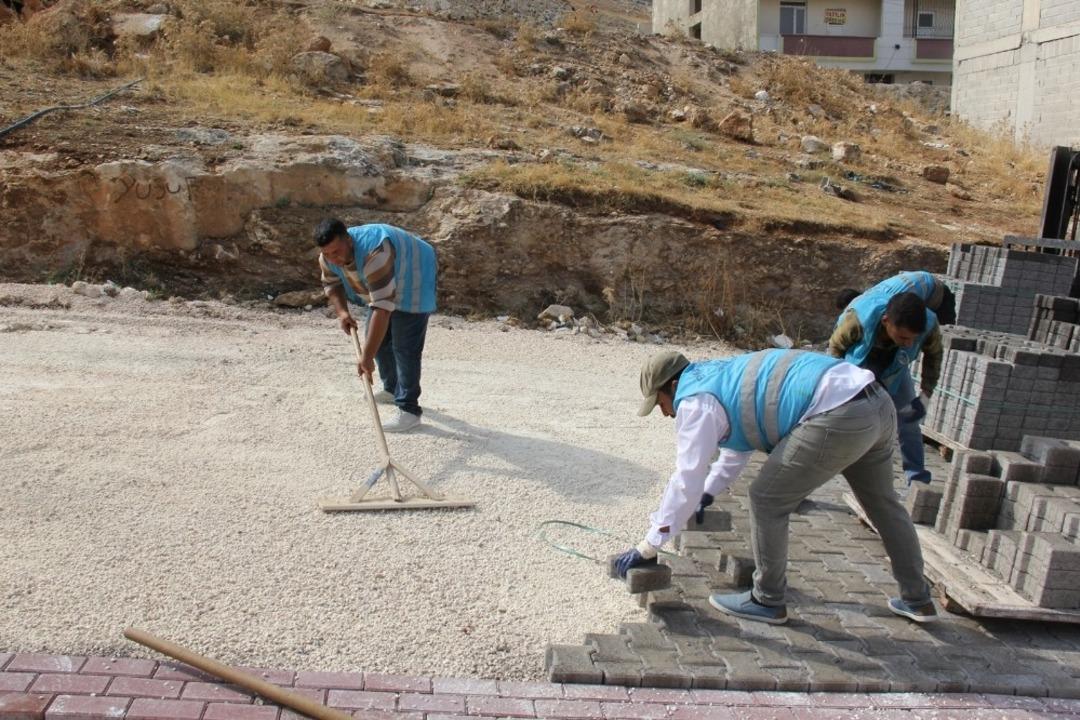 Eyy&uuml;biye&rsquo;de yol yapım &ccedil;alışmaları devam ediyor