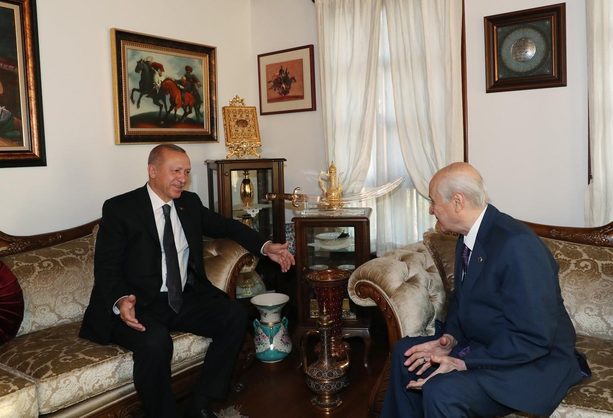 Cumhurbaşkanı Erdoğan, Bah&ccedil;eli'yi ziyaret etti