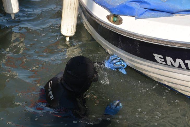 Petrol türevi atıkların kirlettiği teknelerde temizlendi G1