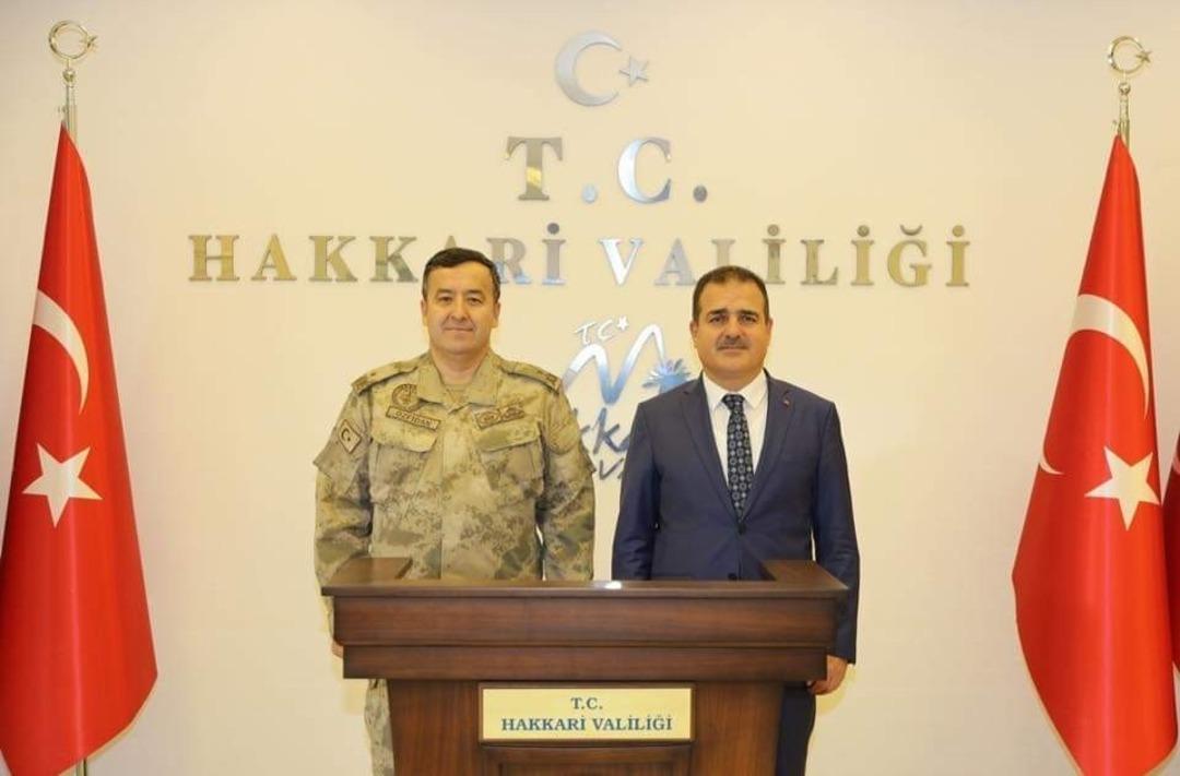 TEM Daire Başkanı Tuğgeneral &Ouml;zfidan, Hakkari Valisi Akbuyık&rsquo;ı ziyaret etti