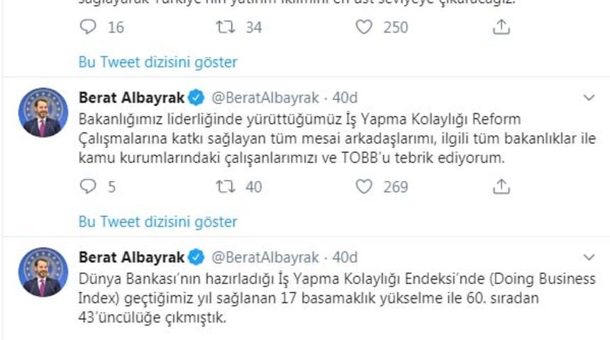 Bakan Albayrak: Türkiye 10 sıra yükseldi