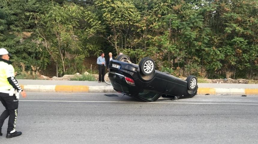 Otomobil takla attı: 1 yaralı