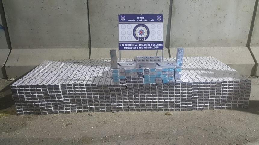 Bitlis’te 20 bin 500 paket kaçak sigara ele geçirildi
