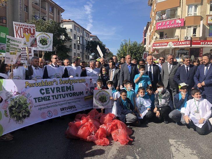 Pursaklar sokakları öğrenciler tarafından temizlendi G2