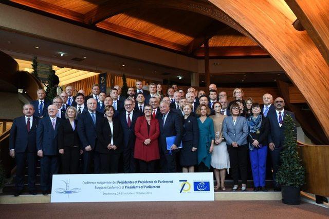 TBMM Başkanı Şentop, Parlamento Başkanları Konferansı aile fotoğrafında