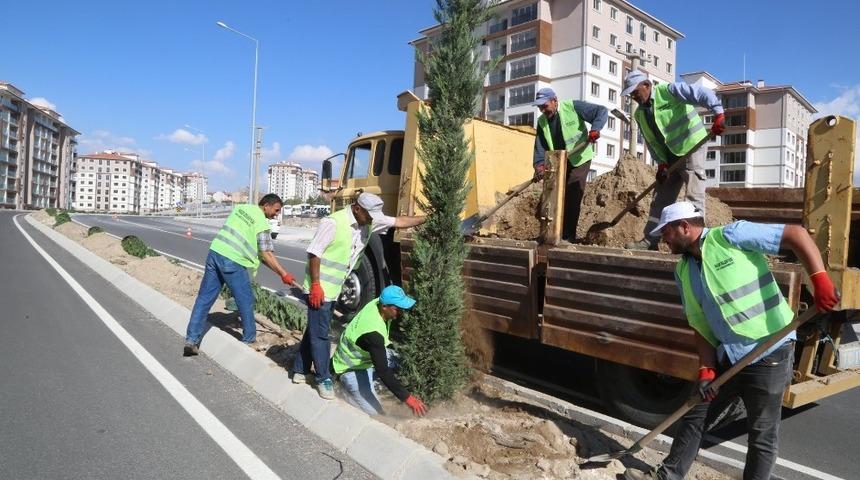 Niğde Belediyesi yeşillendirme &ccedil;alışmaları aralıksız devam ediyor