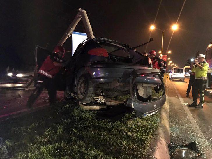 Akılalmaz kaza! Ok gibi saplandı G1