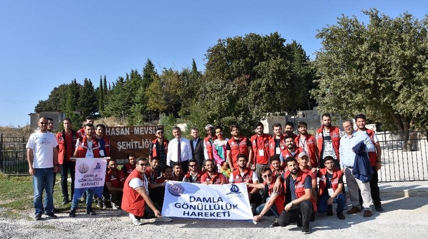 Damla Gönüllük Hareketi ile Hasan Mevsuf Şehitliğine fidan dikimi yapıldı